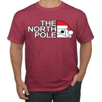 Vad Bobby, Logo paródia Mikulás az Északi-sark karácsonyi férfi grafikus póló, Vintage Heather Red, 4x-nagy