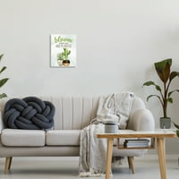 Stupell Industries virágzik, ahol ültetik kaktusz zamatos grafika keret nélküli művészet nyomtatás fal művészet, Design