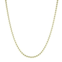 & M 18K Sárga aranyozott sterling ezüst hold-vágási lánc nyaklánc, 16 ”-24”, Női, Unisex