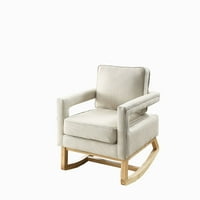 Aukfa hintaszék, modern társalgó -akcentes szék egyetlen kanapé a nappalihoz, bézs