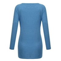Női divat Trend Nyomtatott Kerek nyakú Hosszú ujjú alkalmi felsők elegáns alkalmi őszi felső ing pulóver pulóver