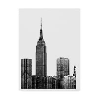 Védjegy képzőművészet 'NYC tiszta fekete-fehér XVIII' vászon művészet Jeff Pica