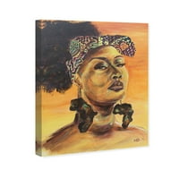 A Runway Avenue emberek és portrék fali művészet vászon nyomatok „Marissa Anderson - Afrikai Büszkeség„ Portrék - Narancs,