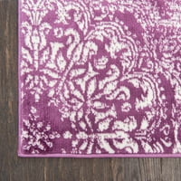 Egyedi szövőszék Szófia bajba jutott tradicionális szőnyegek, lila, 2 '3' 0