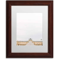 Védjegy Szépművészet 'The Louvre 2' vászon Art készítette: Ariane Mosayedi, White Matte, Wood Frame