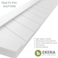 Ekena Millwork 18 W 73 H True Fit PVC egy panel Chevron modern stílusú rögzített redőnyök, befejezetlen