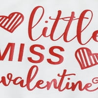 Calsunbaby Toddler Valentin-napi kislány ruhák Little Miss Valentine pulóver és Bordázott Bell alsó nadrág szett 0-hónap
