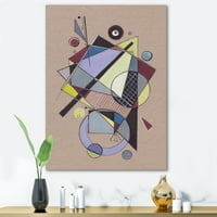 Designart 'absztrakt kompozíciók színes geometriai IV' Modern Vászon Wall Art Print