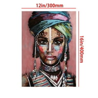 3D HD nyomtatás festmény Modern afrikai művészet fekete nő dekoratív festés hálószoba dekoráció