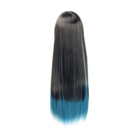 Egyedi olcsó emberi haj parókák nők számára Lady 31 Fekete kék parókák paróka sapkával