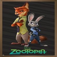 Disney Zootopia-Partners fali poszter fa mágneses kerettel, 22.375 34