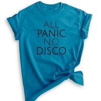 Minden pánik nincs Disco ing, Unise Női Férfi Ing, ideges ing, introvertált ing, Heather Kék, kicsi