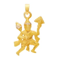Ezüst sárga arany Vermeil vallási Hanuman Isten medál