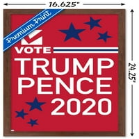 Trendek Nemzetközi Szavazás-Trump Pence Fal Poszter 16.5 24.25.75 Mahagóni Keretes Változat