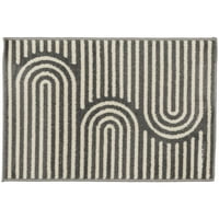 Loomaknoti terasz Tropic Sedvick 4 '6' geometriai beltéri kültéri terület szőnyeg szürke fehér