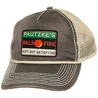 Pautzke szürke és fehér golyók o 'tűz logo kalap