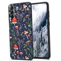 Sötétkék-mágikus-erdő-gomba-botanikai-természet-esztétikai-fényes-telefon tok Samsung Galaxy S FE a nők férfi ajándékok,
