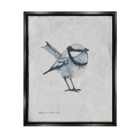 Stupell Wren madár állatfestés állatok és rovarok festés fekete úszó keretes művészeti nyomtatási fal művészet