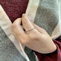 LuvMyJewelry kis North Star Design természetes gyémánt Charm gyűrű a nők számára-elérhető ezüst gyűrű esküvői és különleges
