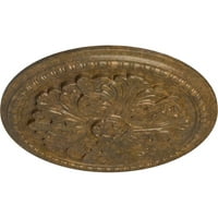 Ekena Millwork 7 8 OD 1 2 P Swindon mennyezeti medál, kézzel festett dörzsölt bronz