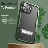 Encased Exos-Armor iPhone PRO tokhoz tervezve állvánnyal és képernyővédelemmel [Ultra Protective] alumínium keret és