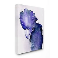 Stupell Home Dekor Space Bird akvarell lila állatfestés vászon fali művészet, Jennifer Paxton Parker