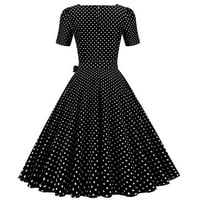 Nyári ruhák nőknek 1950-es évek Háziasszony Prom Party este Rövid ujjú Női ruha