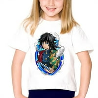 Gyermekek Rövid ujjú Anime Demon Slayer Minta póló, gyerek póló, nyomtatott ruhák