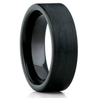 Fekete Volfrám Gyűrű, Eljegyzési Gyűrű, Volfrám-Karbid Gyűrű,Fekete Jegygyűrű, Egyedi Fekete Gyűrű