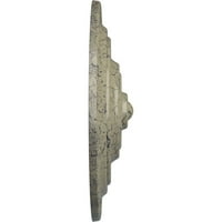 Ekena Millwork 1 4 OD 1 2 P klasszikus mennyezeti medál, kézzel festett kastély kő repedés