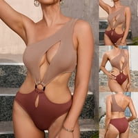 Stílusos Női Kényelmes Szilárd És Nyomtatott Fürdőruha Bikini Split Fürdőruha Szett