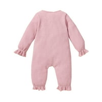 Kis Body Onesie Kisgyermek Lányok Hosszú Ujjú Téli Kockás Jumpsuit Outwear Rózsaszín Lila