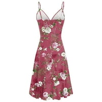 Női ruhák plusz méretű Női Clearance Sun Dress mély V-nyakú ujjatlan virágos rövid forró értékesítési Sun Dress Dress