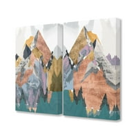 Stupell Otthon D ons Fólia kollázs hegyi táj absztrakt minták vászon fal művészet Jennifer Goldberger