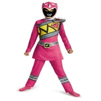 Álcázza A Lányok Klasszikus Power Rangers Dino Charge Rózsaszín Ranger Jelmezét-7-8