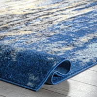 nuLOOM vízesés Vintage absztrakt terület szőnyeg, 8' 11', Kék