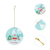 Karácsonyi elemek Minta Fa dekoráció kerek kerámia medál dekorációhoz