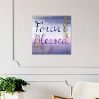 Wynwood Studio Spirituális és vallási fal művészet vászon nyomatok „Forever Blessed Lilac” vallás - lila, arany