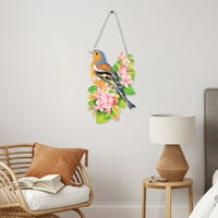 Uehgn készlet gyémánt festmény medál Gyönyörű virág madár Minta DIY kézműves dísz otthoni irodai dekorációhoz