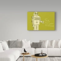 Védjegy képzőművészet 'Lunastrella Robot' vászon művészet John W. Golden