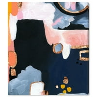 Wynwood Studio Absztrakt Wall Art vászon nyomtatványok „réz -tengerek” festék - kék, rózsaszín