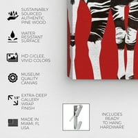 Wynwood Studio Animals Wall Art vászon nyomatok 'Okapi lábak III' Állatkert és vadállatok - piros, fekete