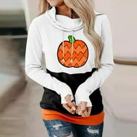Dezsed Halloween Hoodies Clearance Divat Női nyomtatási kerek nyakú pulóver felsők Hosszú ujjú Kapucnis blúz pulóver